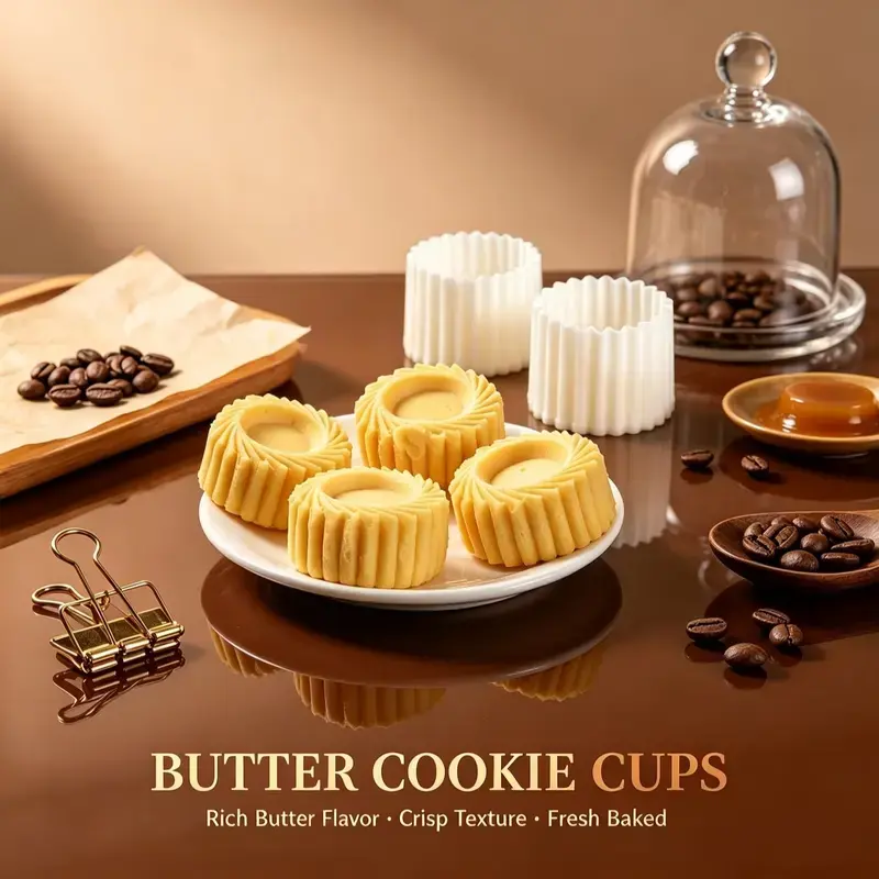 Sunflower-Patterned Round Hand-Press Mooncake Mold, French-Style Lace Pastry Mold
