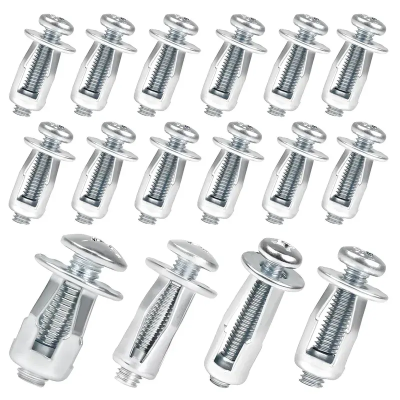 30Pcs/90Pcs Heavy-Duty Carbon Steel Button Rivet Locking Nuts Set