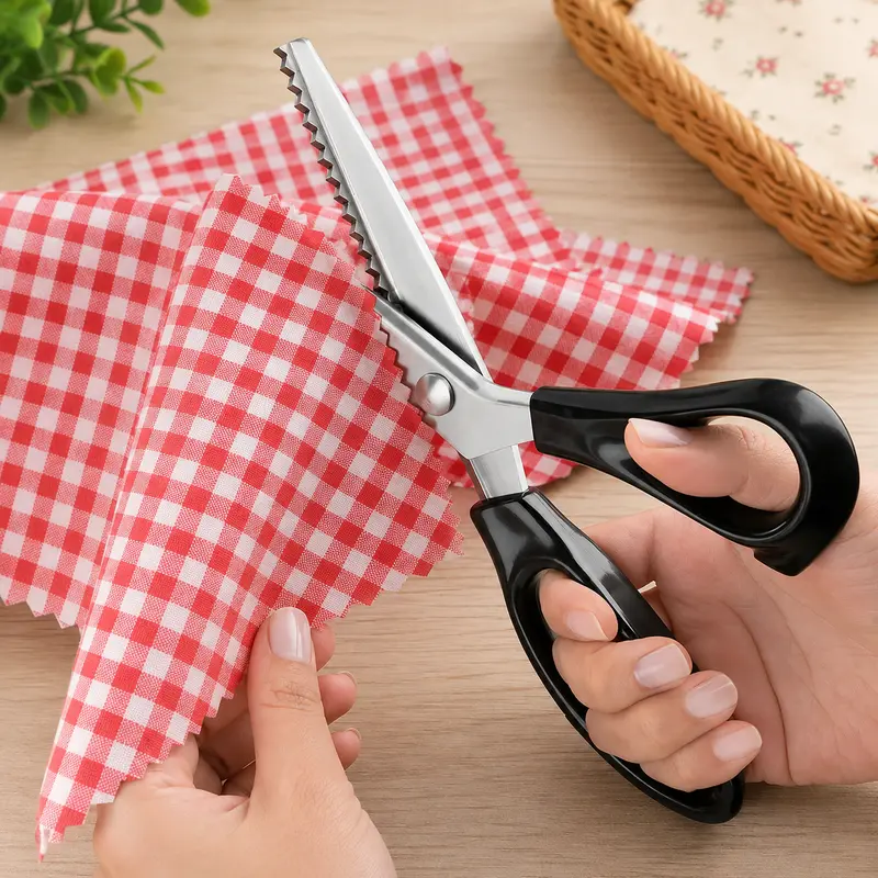 Stainless Steel Zig Zag Pinking Shears with Serrated Teeth 