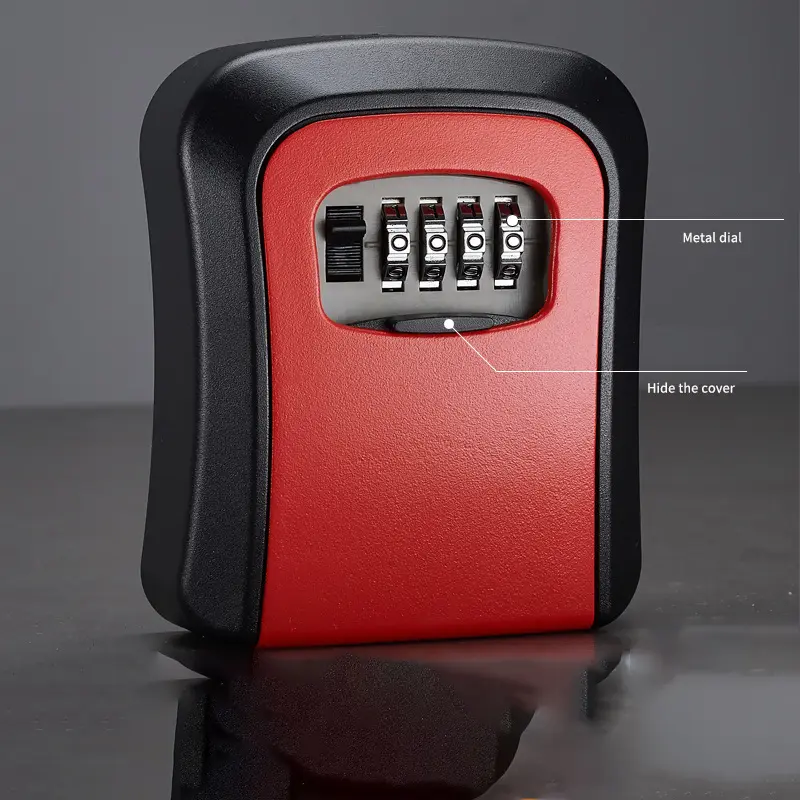 Stop Hiding Spare Keys. Give Them a Code Instead Wall Mount Key Lock Box - 4 Digit Combination Lockbox for Keys Safe Security Storage Resettable Code Lockbox for Outdoor Home Office Garage