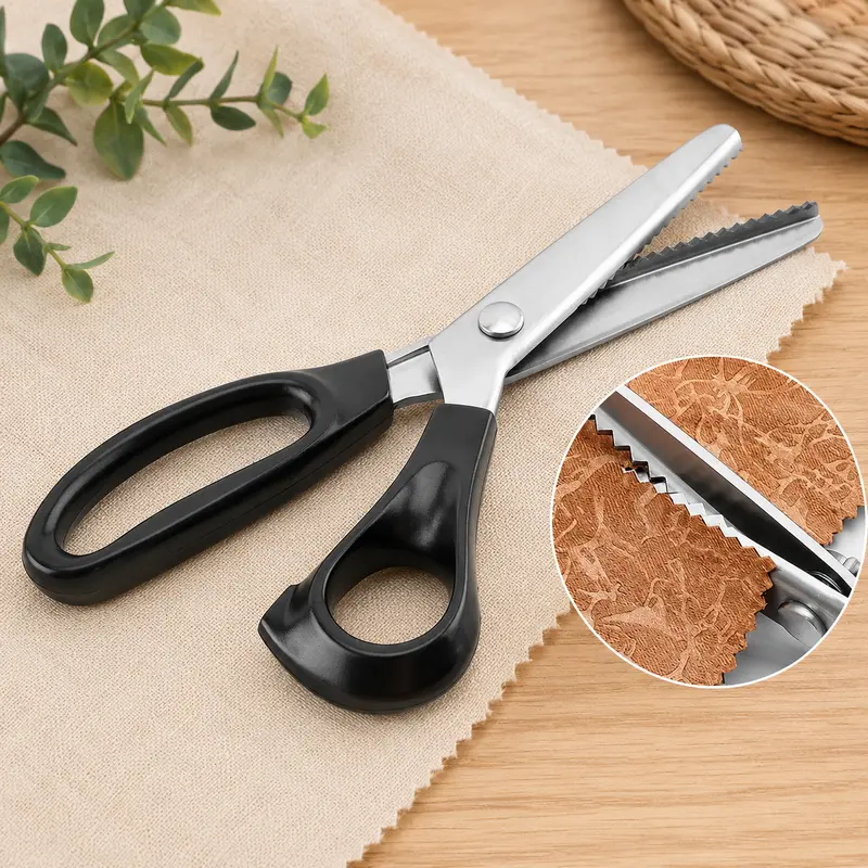 Stainless Steel Zig Zag Pinking Shears with Serrated Teeth 