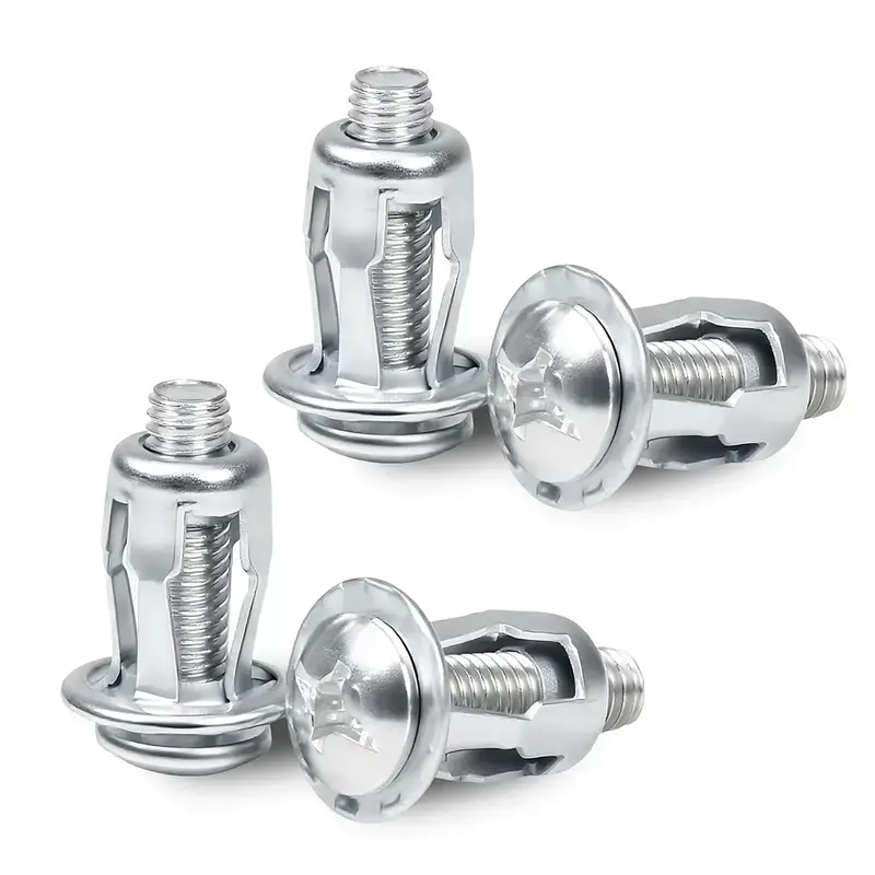 30Pcs/90Pcs Heavy-Duty Carbon Steel Button Rivet Locking Nuts Set