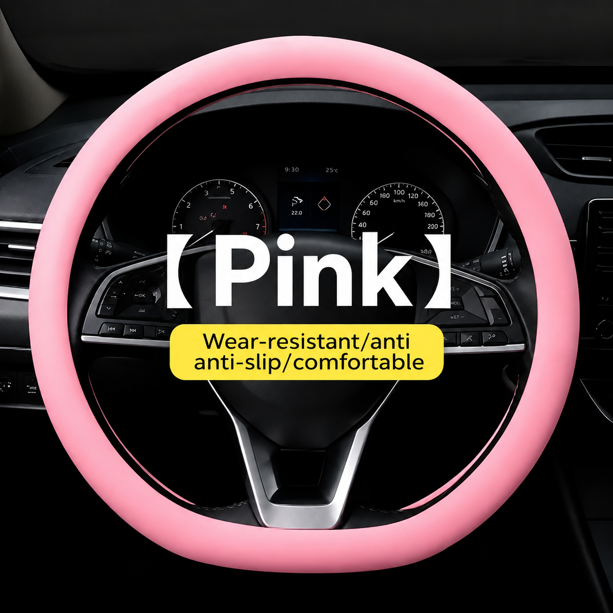 Universal Silicone Steering Wheel Cover, Non-Slip Soft Grip All Season Car Steering Wheel Protector