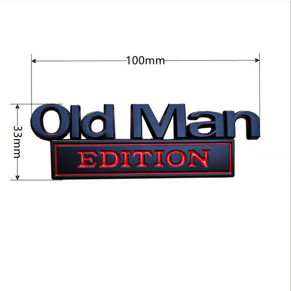 (🌲EARLY CHRISTMAS SALE - 49% OFF) 🎁Old Man Edition Car Emblem-BUY 3 GET EXTRA 20% OFF