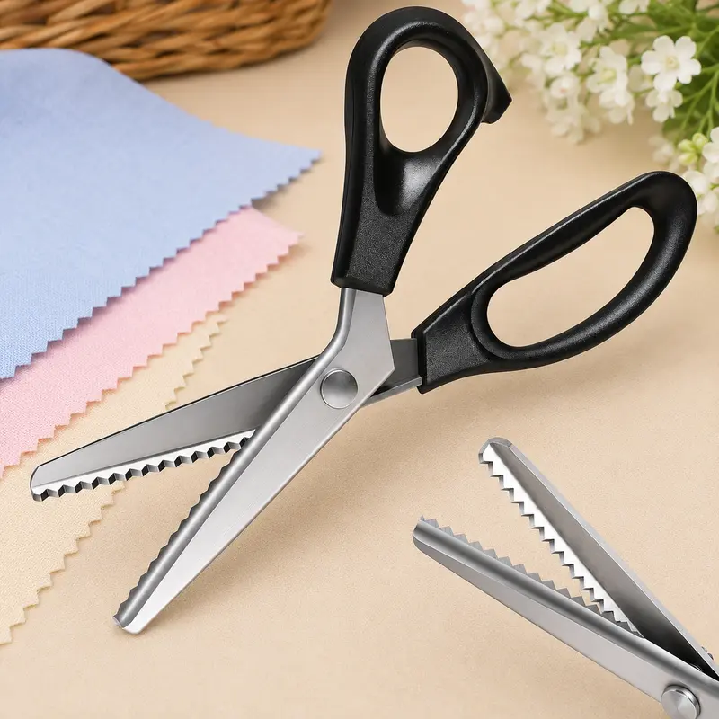 Stainless Steel Zig Zag Pinking Shears with Serrated Teeth 