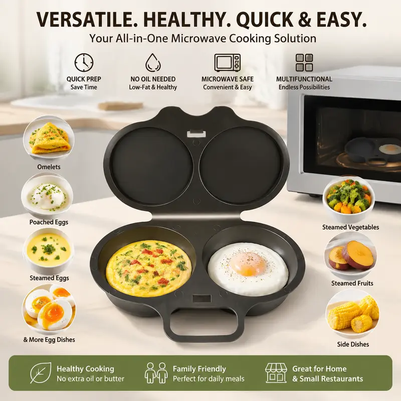 Easy to Clean Microwave Egg Steamer Mold BPA‑Free,Food‑Grade Plastic PP Material