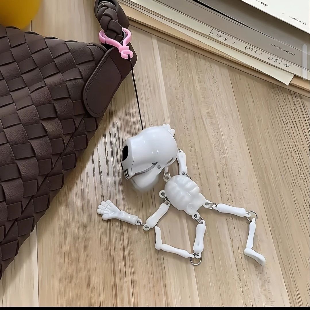 Funny Pull String Skull for Car Key Rings Purse Handbag Backpack Gifts