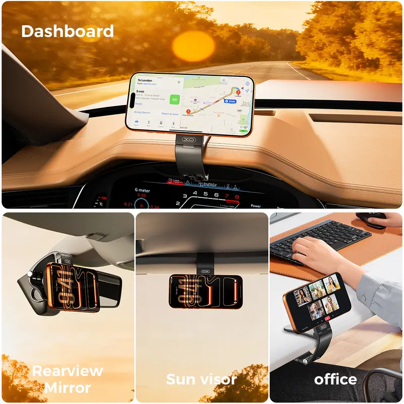 Strong Magnet Magnetic Cellphone Car Mount - Hands-Free Phone Holder, 95° Adjustable Car Interior Accessories