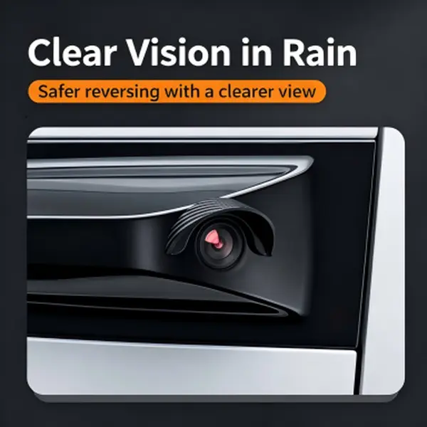 8pcs Car Rear‑View Camera Rain Shield, Soft PVC Sun Shade Cover, Waterproof Protector Hood for Reversing Backup Camera, Rain‑Proof Visor Accessory for Car Side & Rear Camera