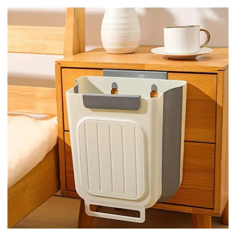 Collapsible Hanging Kitchen Trash Can Foldable Trash Can Cabinet Hanging 