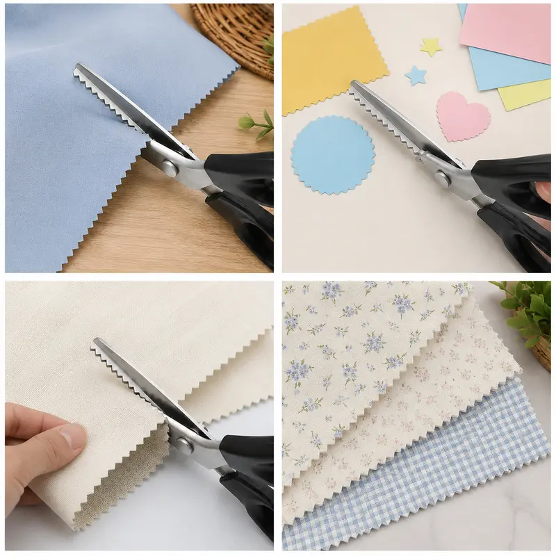 Stainless Steel Zig Zag Pinking Shears with Serrated Teeth 