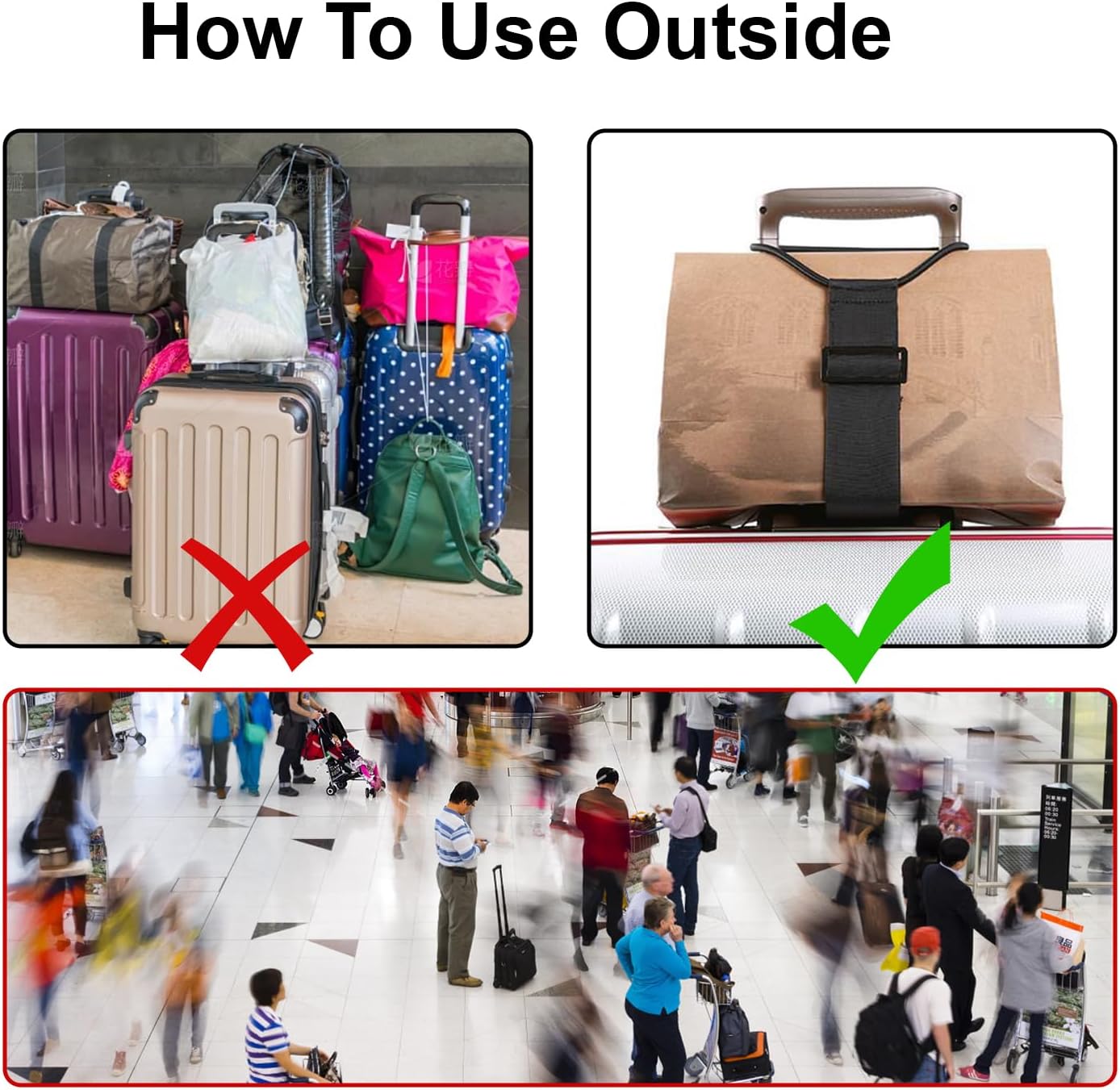 🔥Last Day Promotion - 49% OFF🎁Multi Use Strong Adjustable Luggage Connector Straps