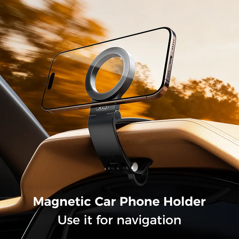Strong Magnet Magnetic Cellphone Car Mount - Hands-Free Phone Holder, 95° Adjustable Car Interior Accessories