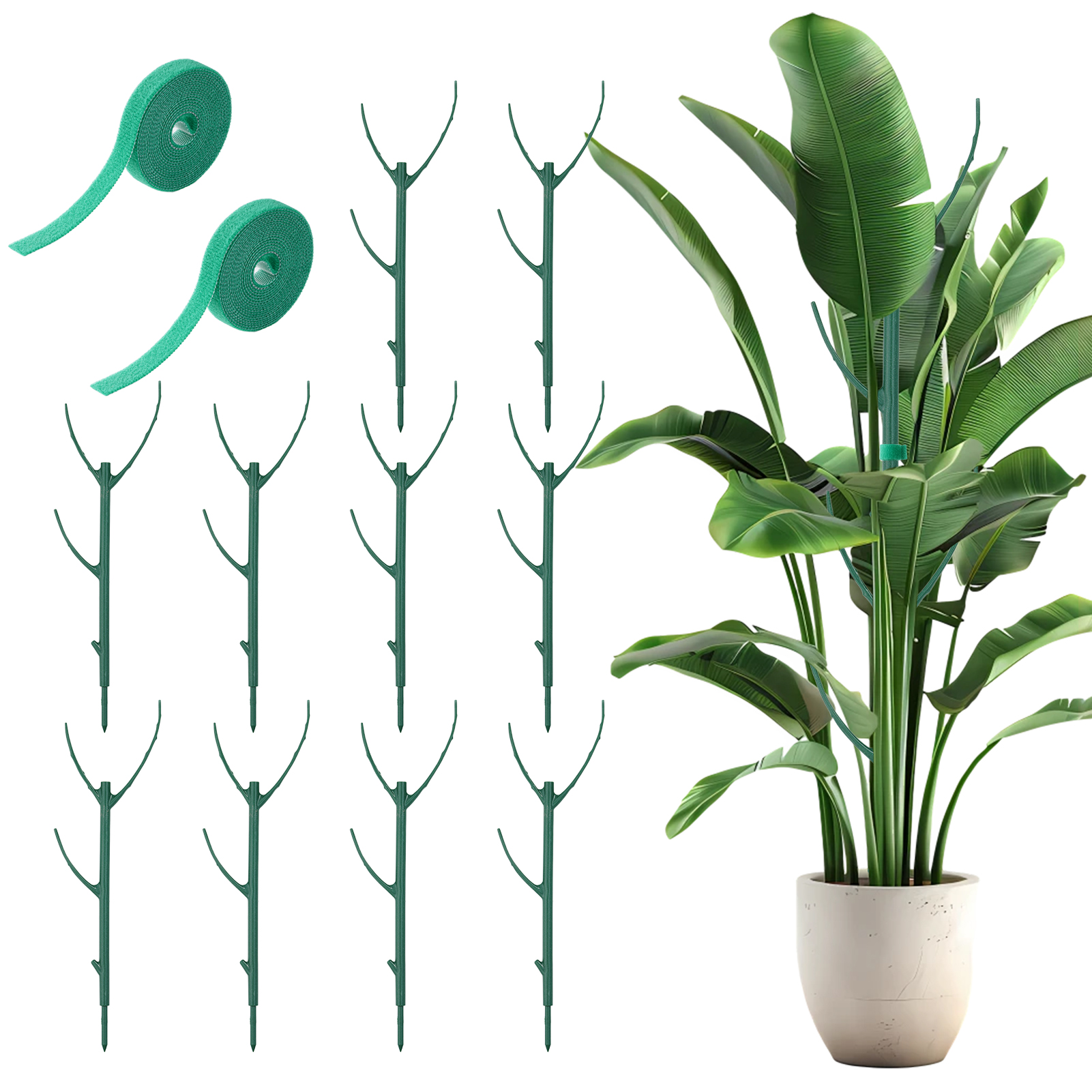 urorentea 10Pack Stackable Monstera Plant Support ,Climbing Plant Support Structures,Plant Stakes for Indoor and Outdoor Plants Use,Plant Holder Stick Moss Pole for Support Tall Potted Plants