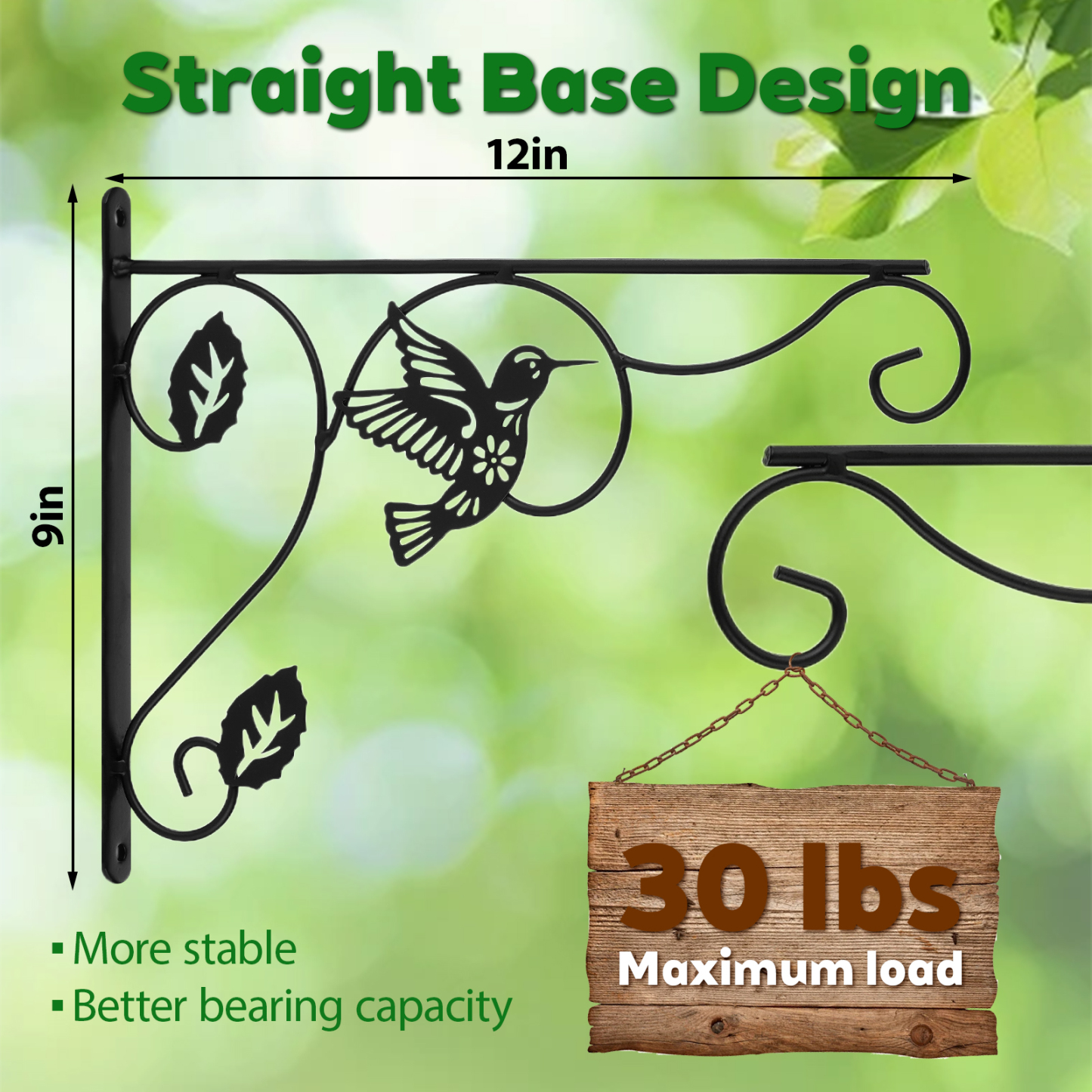 urorentea 4 Pack Hanging Plant Brackets, 12 inch Wall Hooks Metal Plant Hangers for Indoor & Outdoor, Durable Heavy Duty Plant Hooks for Hanging Plants, Bird Feeder, Wind Chime, Lantern