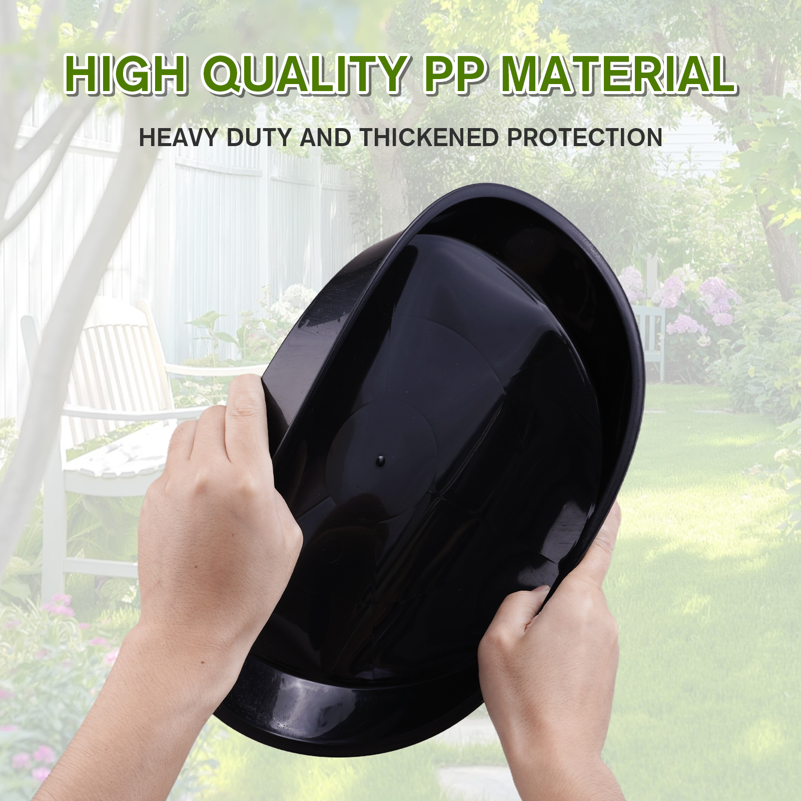 urorentea 12 Pack Plastic Plant Saucers, 12 inch Durable Plant Pot Trays, Plastic Flower Plant Pot Saucers Drip Tray for Indoors Outdoors