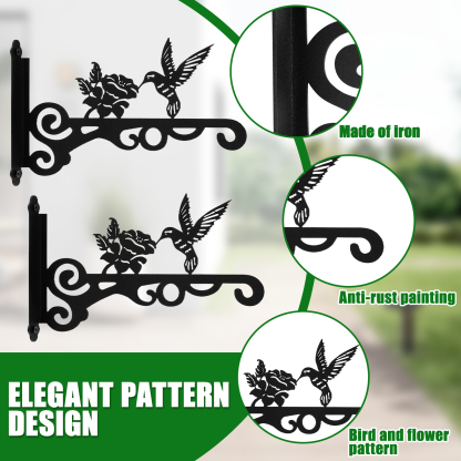 urorentea 4 Pack Hanging Plant Brackets, 10 inch Wall Hooks Metal Plant Hangers for Indoor & Outdoor, Heavy Duty Plant Hooks for Hanging Plants, Bird Feeder, Wind Chime, Lantern