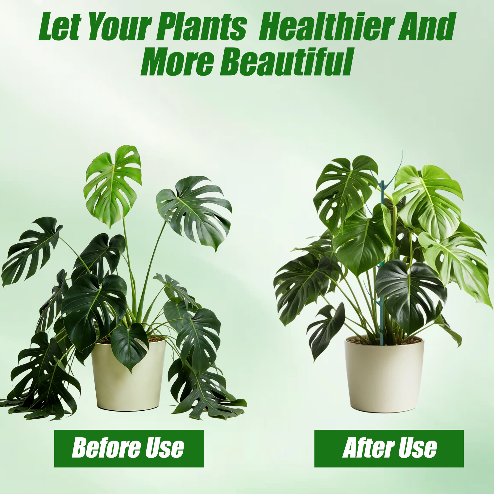 urorentea 18 Pack Stackable Monstera Plant Support, Adjustable Plant Stakes for Indoor Outdoor Climbing Plants, Garden Moss Pole Alternative for Potted Plants, with Ties & Clips