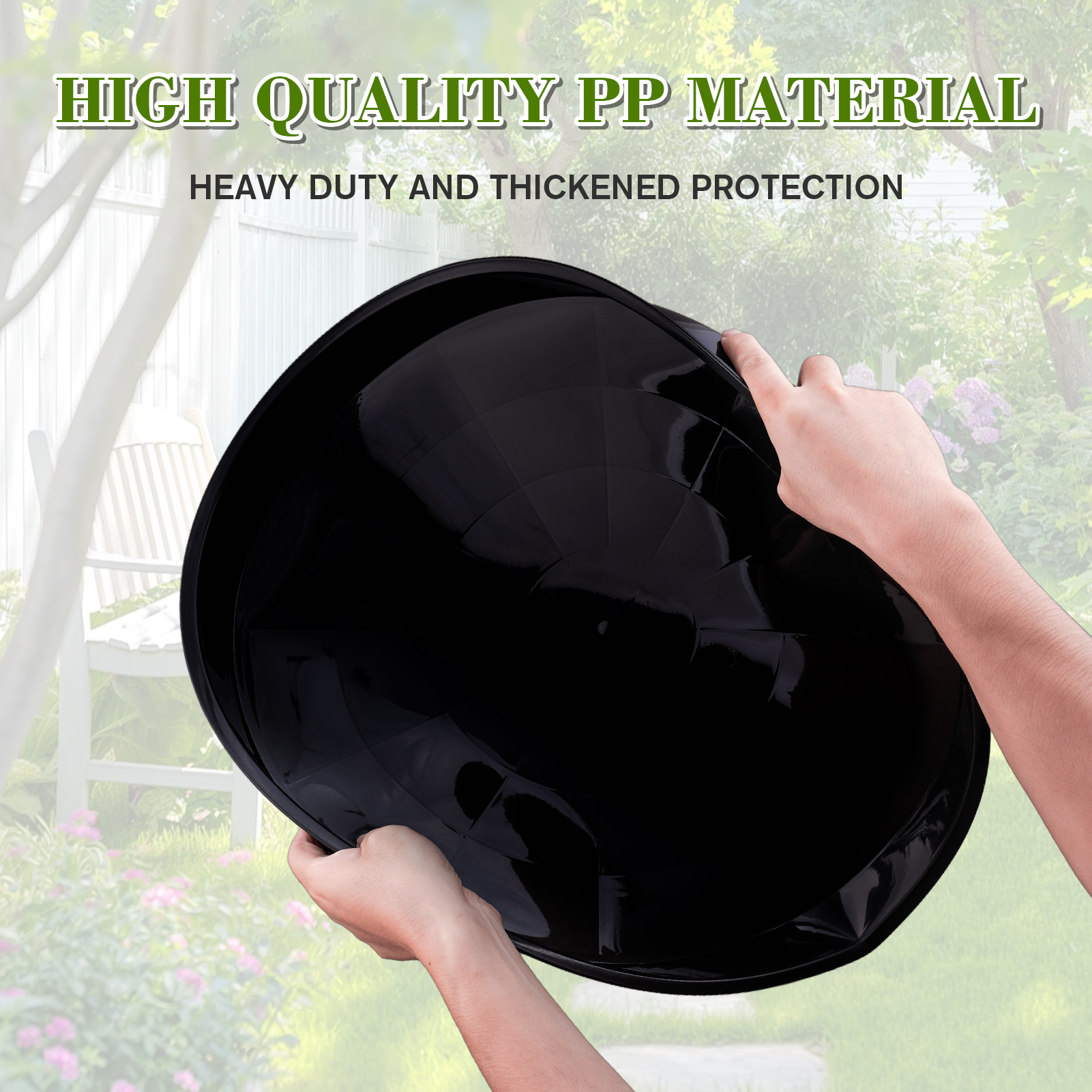 urorentea 6 Pack 18 inch Plastic Plant Saucers, Durable Plant Pot Trays to Catch Water, Large Flower Plant Pot Saucers Drip Tray for Indoors Outdoors