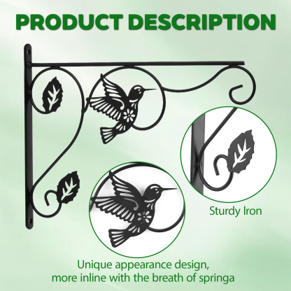 urorentea 4 Pack Hanging Plant Brackets, 12 inch Wall Hooks Metal Plant Hangers for Indoor & Outdoor, Durable Heavy Duty Plant Hooks for Hanging Plants, Bird Feeder, Wind Chime, Lantern