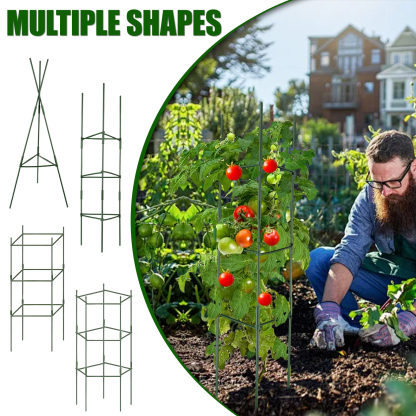 urorentea 6 Pack Tomato Cages for Garden, Heavy Duty Adjustable Tall Up to 48In Metal Plant Support for Raised Garden Bed Outdoor Climbing Plants Vegetables Flowers, Upgraded Connector