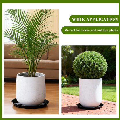 urorentea 6 Pack 18 inch Plastic Plant Saucers, Durable Plant Pot Trays to Catch Water, Large Flower Plant Pot Saucers Drip Tray for Indoors Outdoors