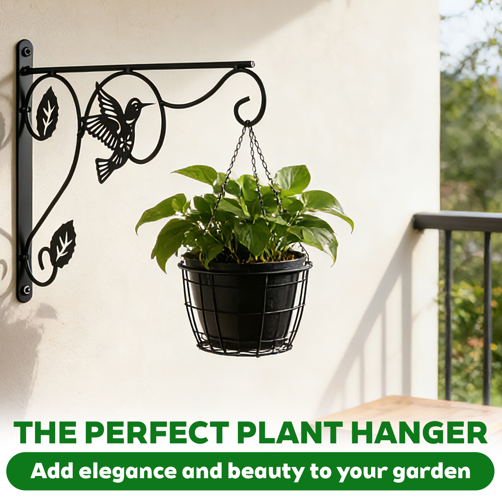 urorentea 4 Pack Hanging Plant Brackets, 12 inch Wall Hooks Metal Plant Hangers for Indoor & Outdoor, Durable Heavy Duty Plant Hooks for Hanging Plants, Bird Feeder, Wind Chime, Lantern