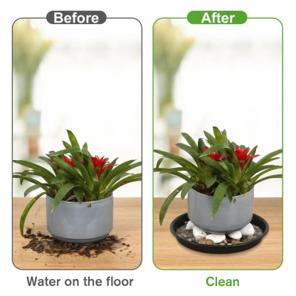 urorentea 8 Pack 14 inch Plastic Plant Saucers, Durable Plant Pot Trays, Large Flower Plant Pot Saucer for Indoor Outdoor Garden