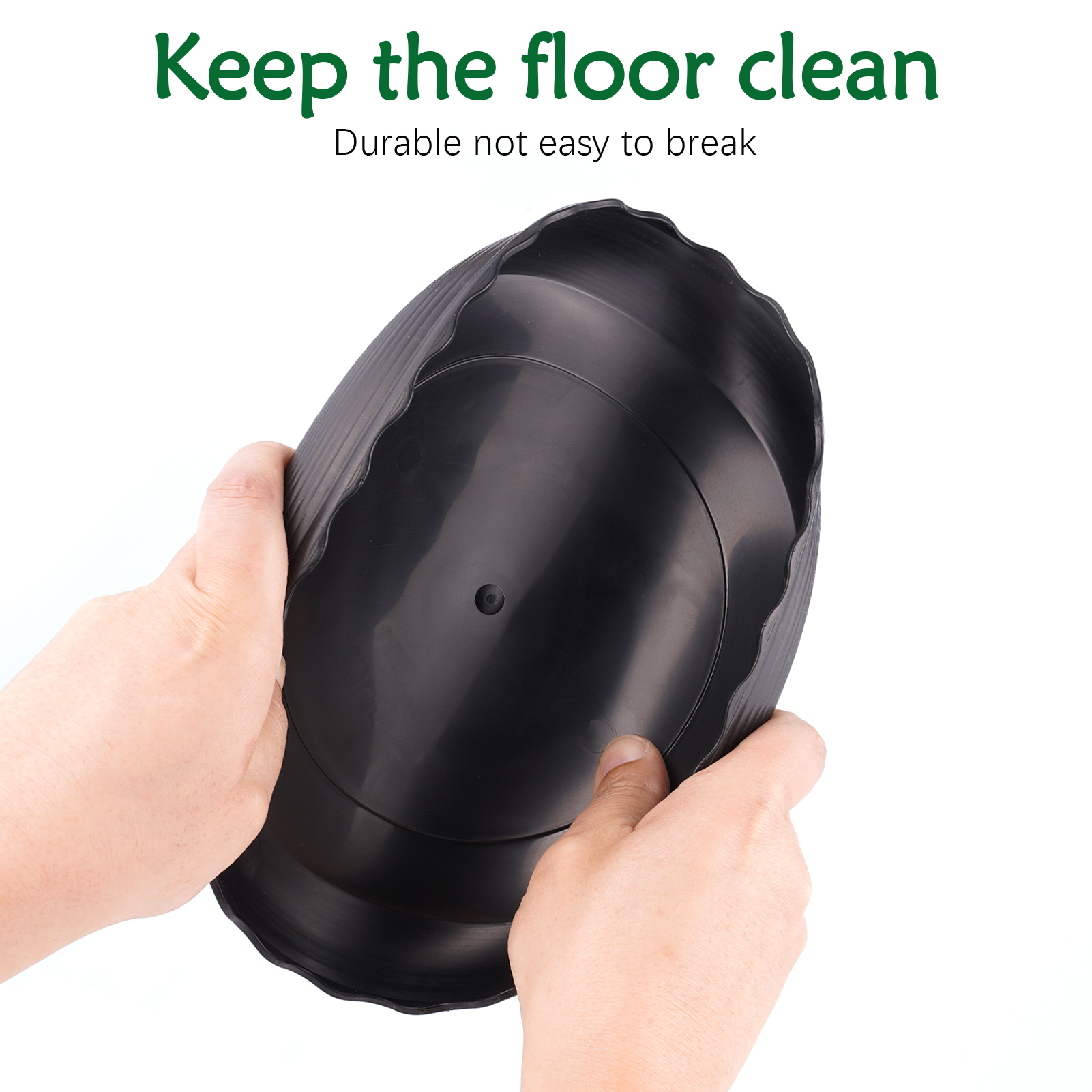 urorentea 12Pcs Plant Saucer, Plastic Plant Drip Trays, 6 8 10 Inch Black Round Plant Pot Saucers, Drip Tray for Indoor Outdoor Garden Plants, Collects Flower Pot Drainage and Excess Water