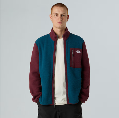 Giacca in pile Yumiori con cerniera integrale da uomo