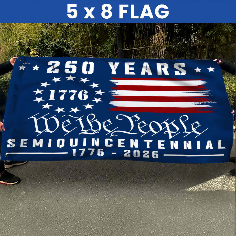 American Flag - America 250th Anniversary We The People Grommet Canvas Flag