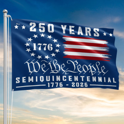 American Flag - America 250th Anniversary We The People Grommet Canvas Flag