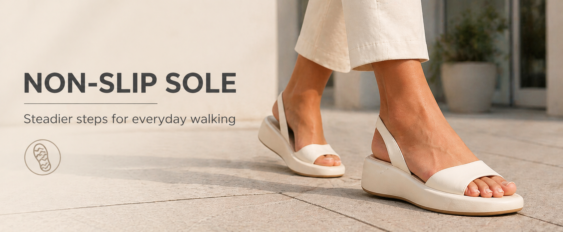 Zoolaia non-slip outsole for steady walking