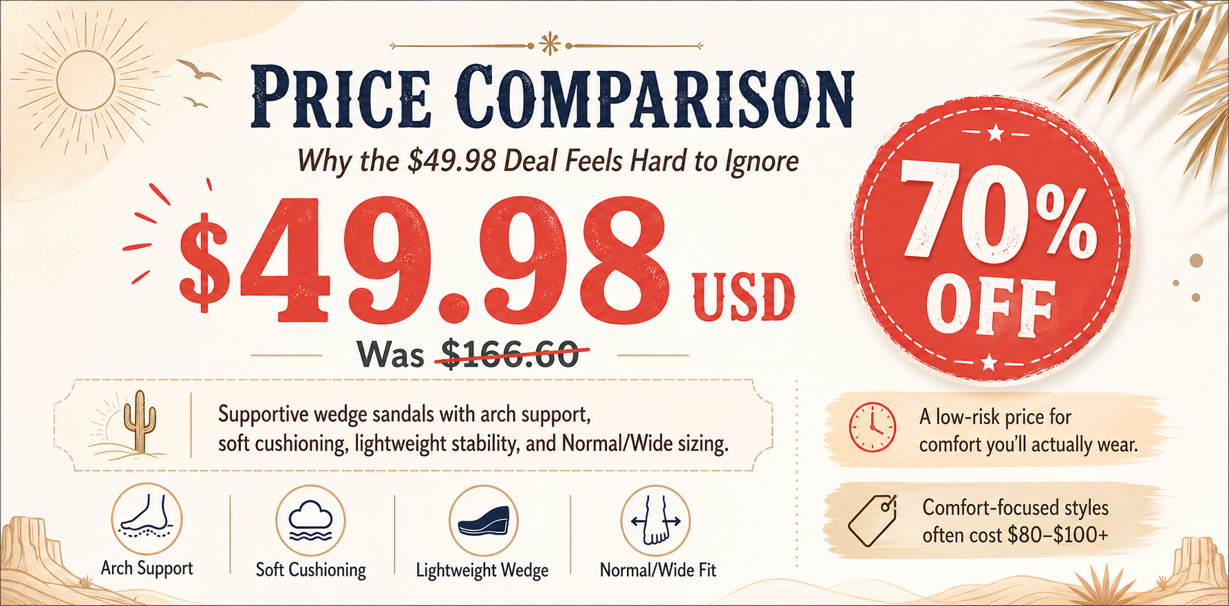 Price drop comparison for Zoolaia wedge sandals