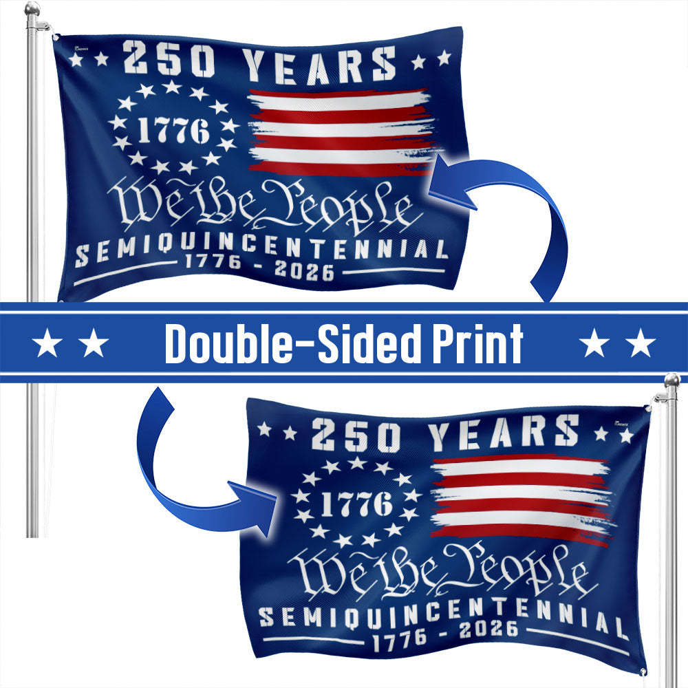 American Flag - America 250th Anniversary We The People Grommet Canvas Flag