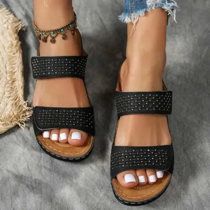 Lightweight wedge sandals with soft cushioning and arch support for women!