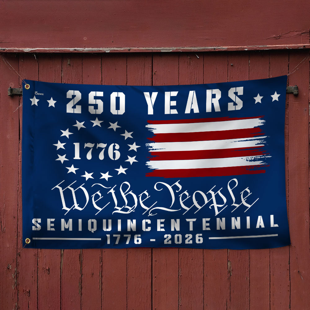 American Flag - America 250th Anniversary We The People Grommet Canvas Flag