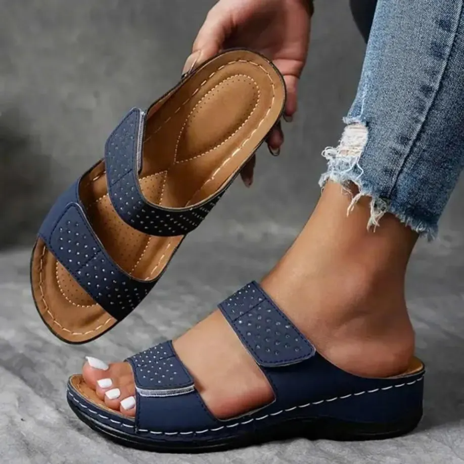 Lightweight wedge sandals with soft cushioning and arch support for women!