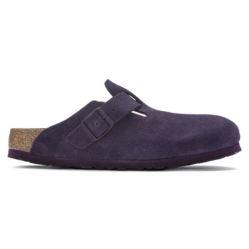 Birketthhnstock Boston Soft Footbed Suede Leather Wine