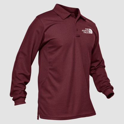 Men's Sport Long Sleeve Polo Quick Dry Performance Breathable Comfortable Jersey Golf Tennis Shirt
