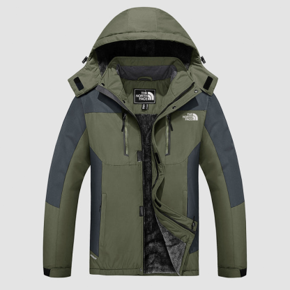 Men's Winter Snow Jackets Fleece Lining with Multi Pockets Water-Resistant Coats