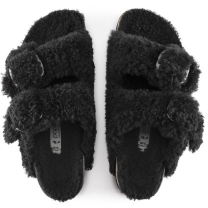 Birketthhnstock Arizona Big Buckle Shearling Teddy Black