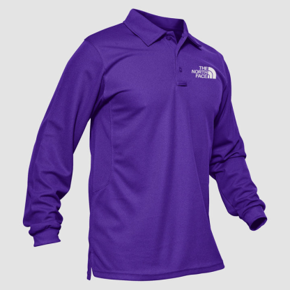 Men's Sport Long Sleeve Polo Quick Dry Performance Breathable Comfortable Jersey Golf Tennis Shirt