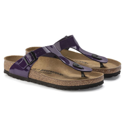 Birketthhnstock Gizeh Birko-Flor Patent Plum Purple