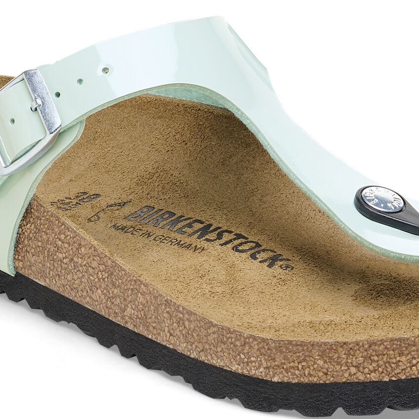 Birketthhnstock Gizeh Birko-Flor Patent Surf Green