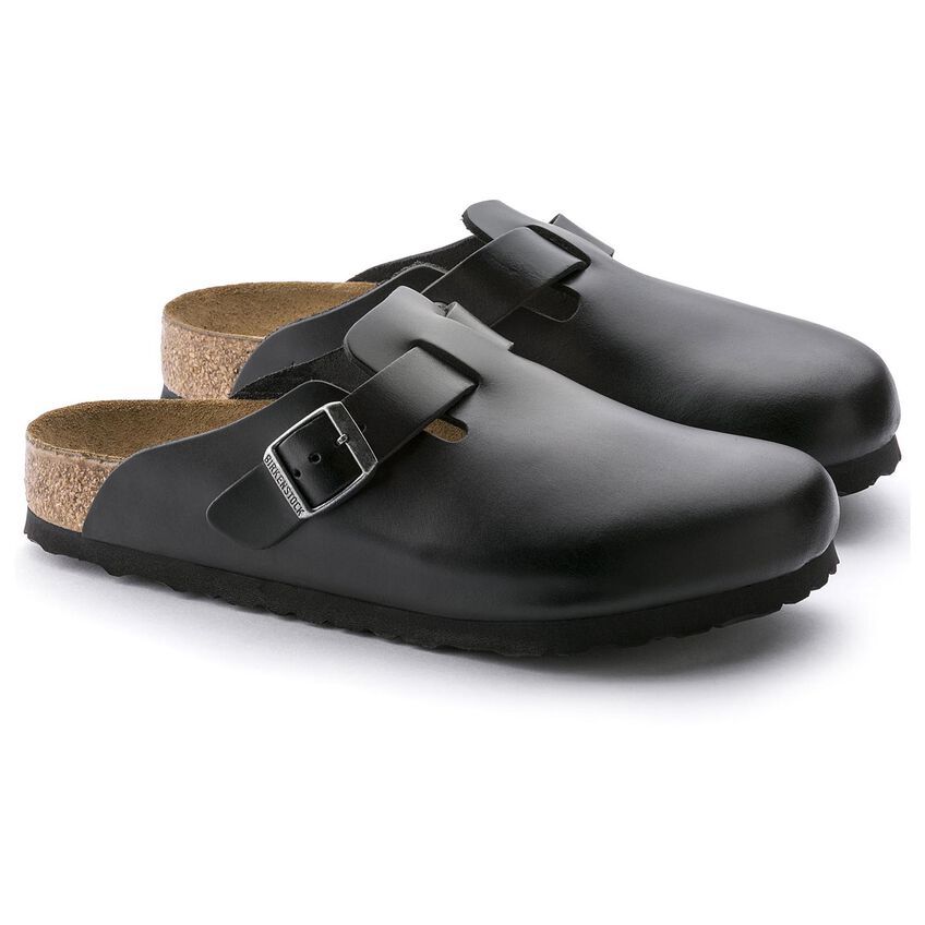 Birketthhnstock Boston Soft Footbed Smooth Leather Amalfi Black