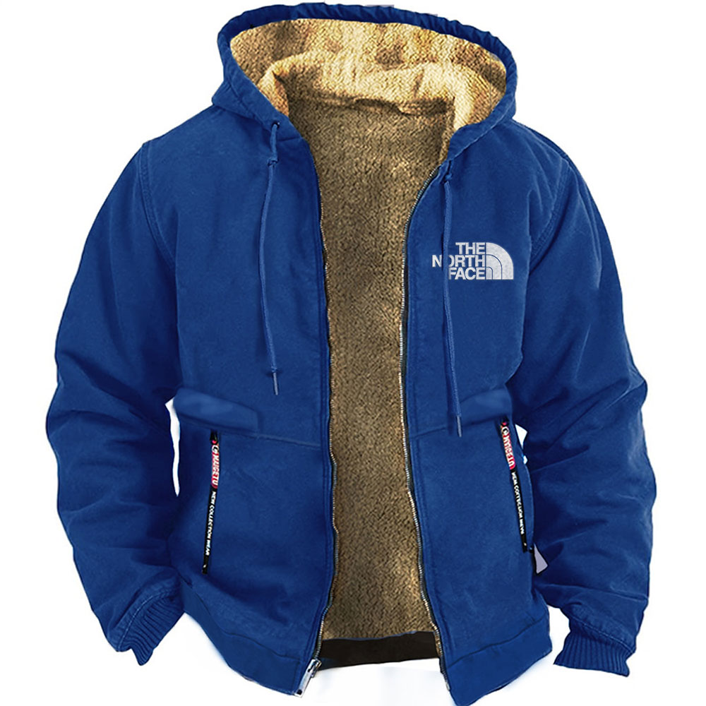 Chaqueta deportiva con capucha de forro polar para hombre