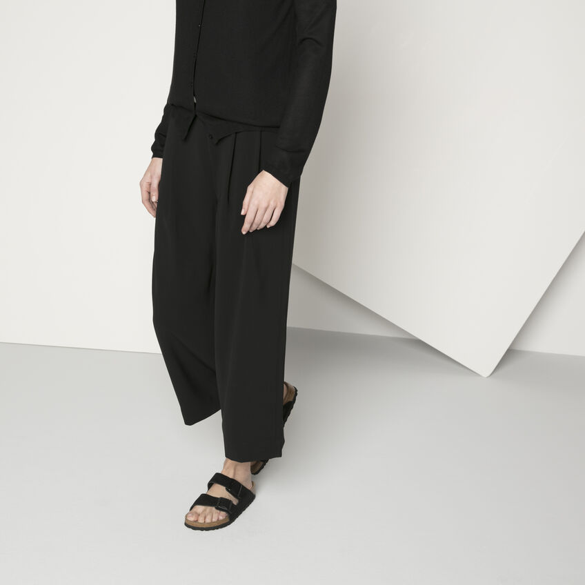 Arizona Soft Footbed Suede Leather  Black