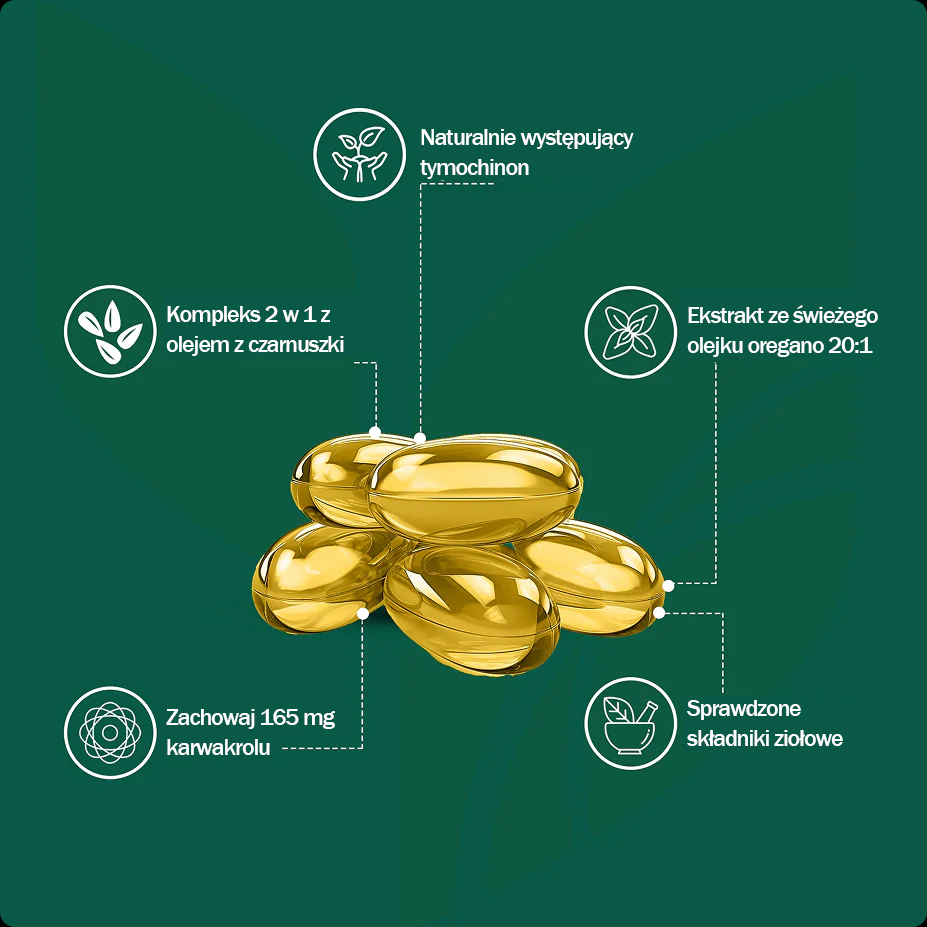 Kapsułki miękkie z olejkiem z oregano