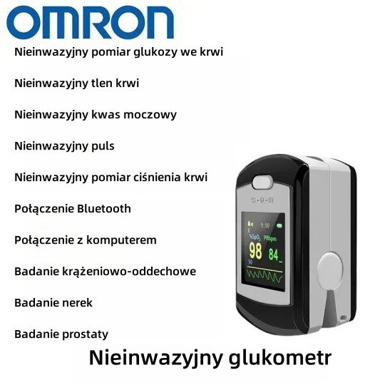 Nieinwazyjny glukometr Omron (pomiar w 5 sekund / dokładność 99%)